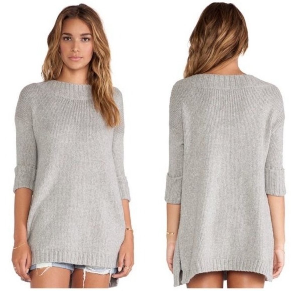Free People Tricot Pullover Cashmere Blend‎ Sweater Off Shoulder